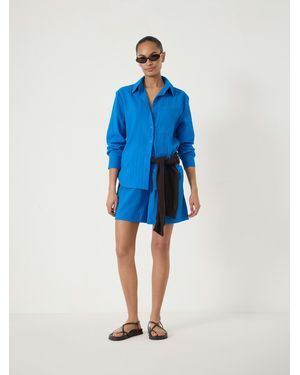 Hush Dori Seersucker Cotton Short - Blue