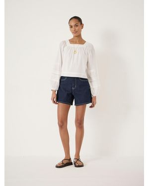 Hush Essential Denim Stretch Shorts - Blue