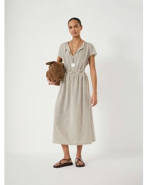 Hush Nika Smocked Waistband Midi Dress - White