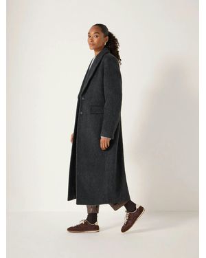 Hush Meridah Oversized Italian Wool Coat - Multicolour