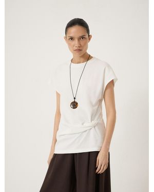 Hush Amira Knot Detail Cotton T-Shirt - White