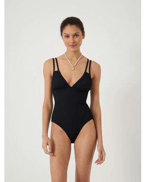 Hush Dina Crinkle Double Strap Swimsuit - Blue