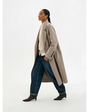 Hush Pure Wool Double Faced Coat - Blue
