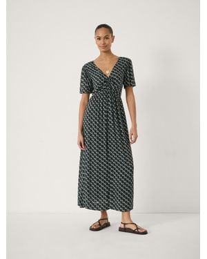 Hush Nelle Gathered Crinkle Maxi Dress - White