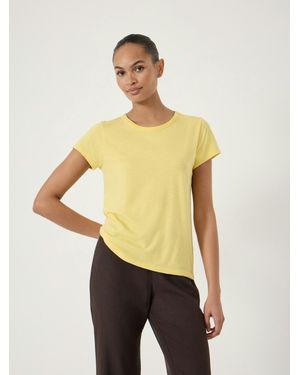 Hush Slim Fit Slub Crew T-Shirt - Yellow