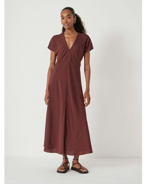 Hush Grace V-Neck Maxi Dress - Red