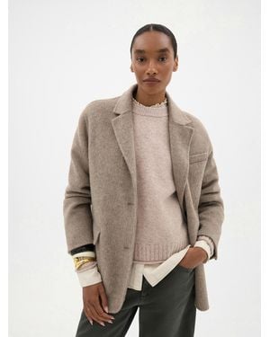 Hush Simeron Pure Wool Double Faced Oversized Blazer - Grey
