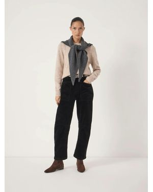Hush Corduroy Cordi Barrel Leg Trousers - Natural