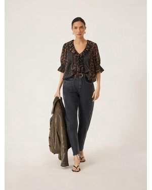 Hush Bronnie Tapered Leg Rigid Jeans - Natural