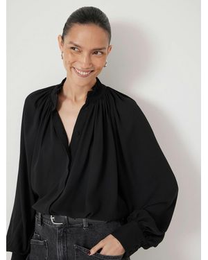 Hush Fleur Floaty Chiffon Blouse - Black