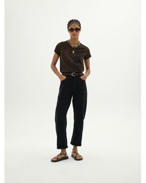 Hush Cordi Warm Twill Barrel Leg Trousers - Multicolour