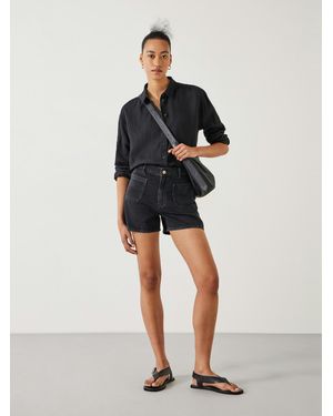 Hush Patch Pocket Denim Shorts - Black