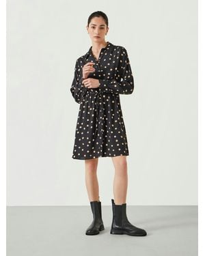 Hush Alba Long Sleeve Mini Shirt Dress - White