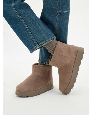 Hush Akki Low Hybrid Sheepskin Boots - Blue