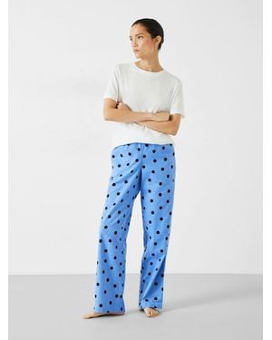 Hush Sadie Cotton Flannel Pyjama Trousers - Blue