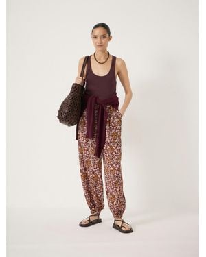Hush Nyra Printed Balloon Hem Trousers - Pink