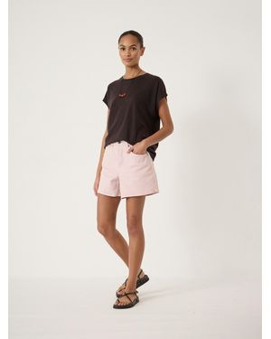 Hush Essential High-Rise Denim Stretch Shorts - Natural