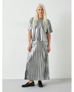 Hush Raven Pleated Maxi Skirt - White