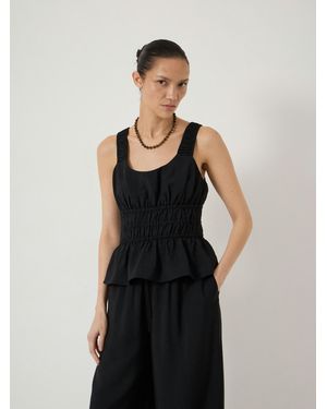Hush Clarissa Gathered Straps Top - Black