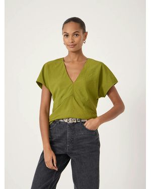 Hush Grace Short Sleeve Top - Green