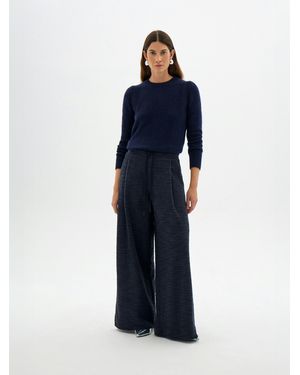 Hush Taylor Textured Check Trousers - Blue