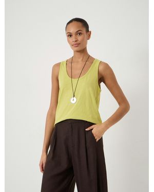 Hush Cotton Slub Tank Top - Green