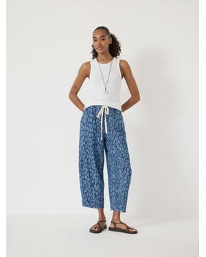 Hush Rina Supersoft Leopard Barrel Leg Jeans - Blue
