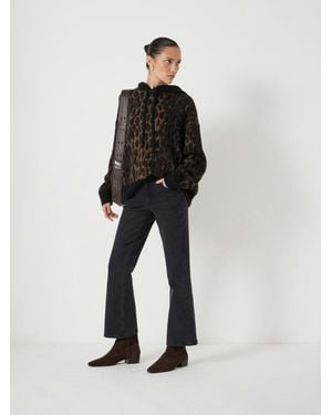 Hush Eliana Cropped Mid Rise Bootcut Jeans - Black