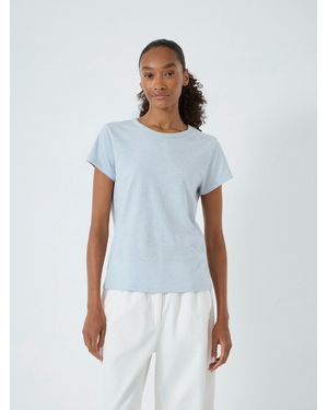 Hush Slim Fit Slub Crew T-Shirt - White