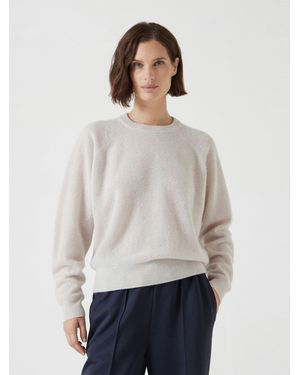 Hush Jasmine Cashmere Rib Detail Jumper - White