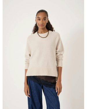 Hush Wool Blend Crew Neck Jumper - Natural