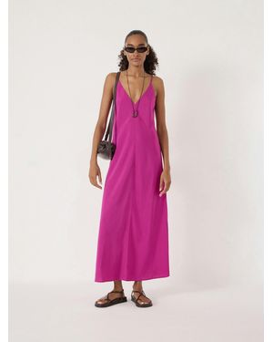 Hush Air Flow Seam Detail Maxi Slip Dress - Pink