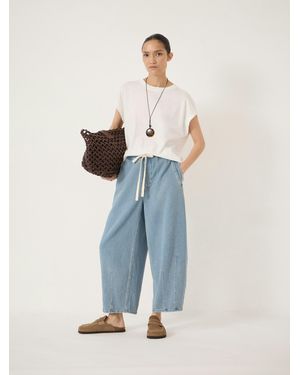 Hush Aisling Cotton Slub T-Shirt - Blue