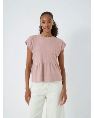 Hush Ellery Pleat Release T-Shirt - Multicolour