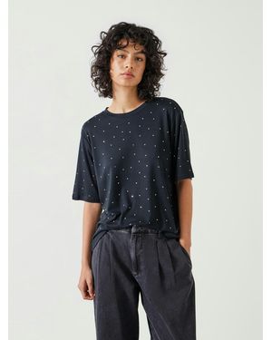 Hush Rae Rhinestone T-Shirt - Blue