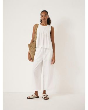 Hush Arden Cropped Cotton Trousers - Natural