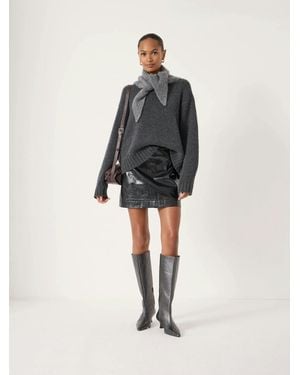 Hush Crackle Patent Mini Skirt - Black