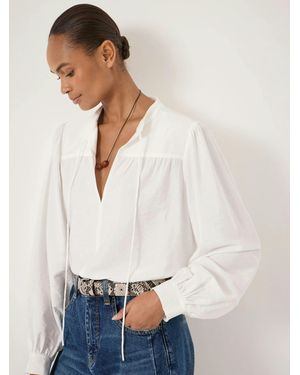 Hush Harlow Tie Front Detail Blouse - White