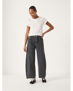 Hush Bree Horseshoe Barrel Leg Jeans - White