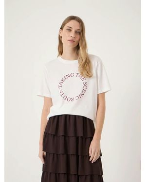 Hush Taking The Scenic Route Graphic T-Shirt - White