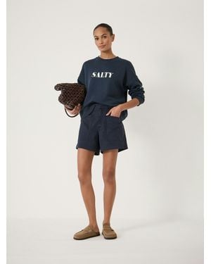 Hush Cordi Cotton Shorts - Blue