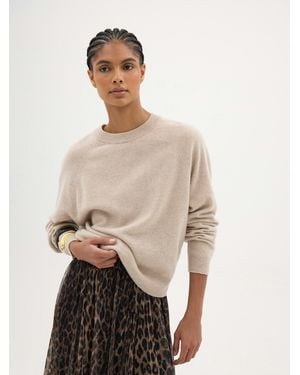 Hush Anastasia Brushed Merino Wool Jumper - Natural