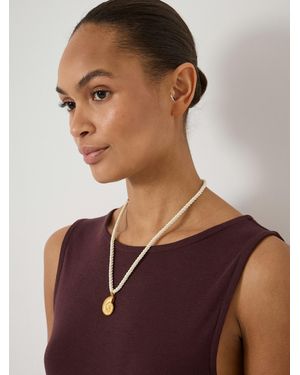 Hush Neve Fossil Shell Rope Necklace - Brown