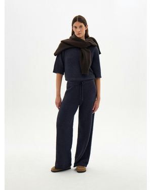 Hush Daphne Lux Supersoft Wide Leg Trousers - Blue