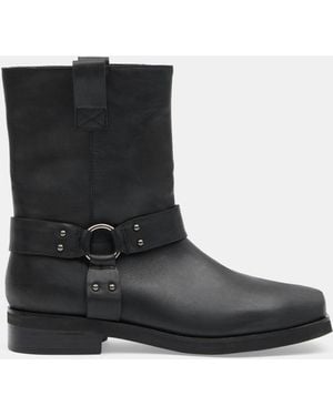 Hush Oakley Leather Biker Boot - Black