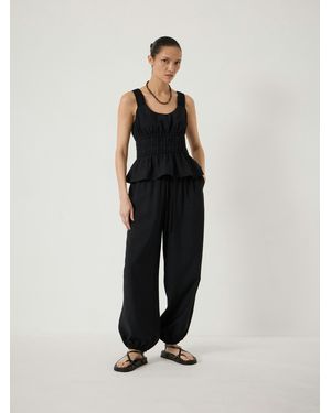 Hush Amaris Bubble Hem Trousers - Black