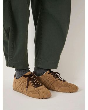 Hush Sadie Stitch Detail Slimline Trainers - Green