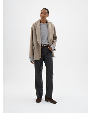 Hush Eira Slim Leather Trousers - White