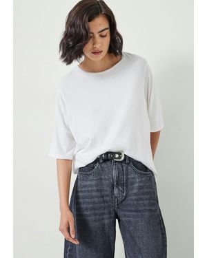 Hush Reece Drapey T-Shirt - White