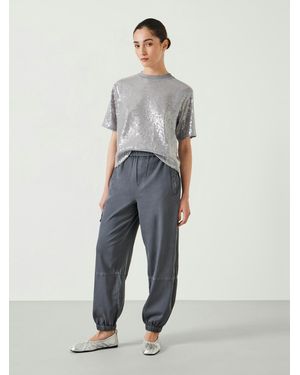 Hush Ava Washed Cargo Trousers - Blue
